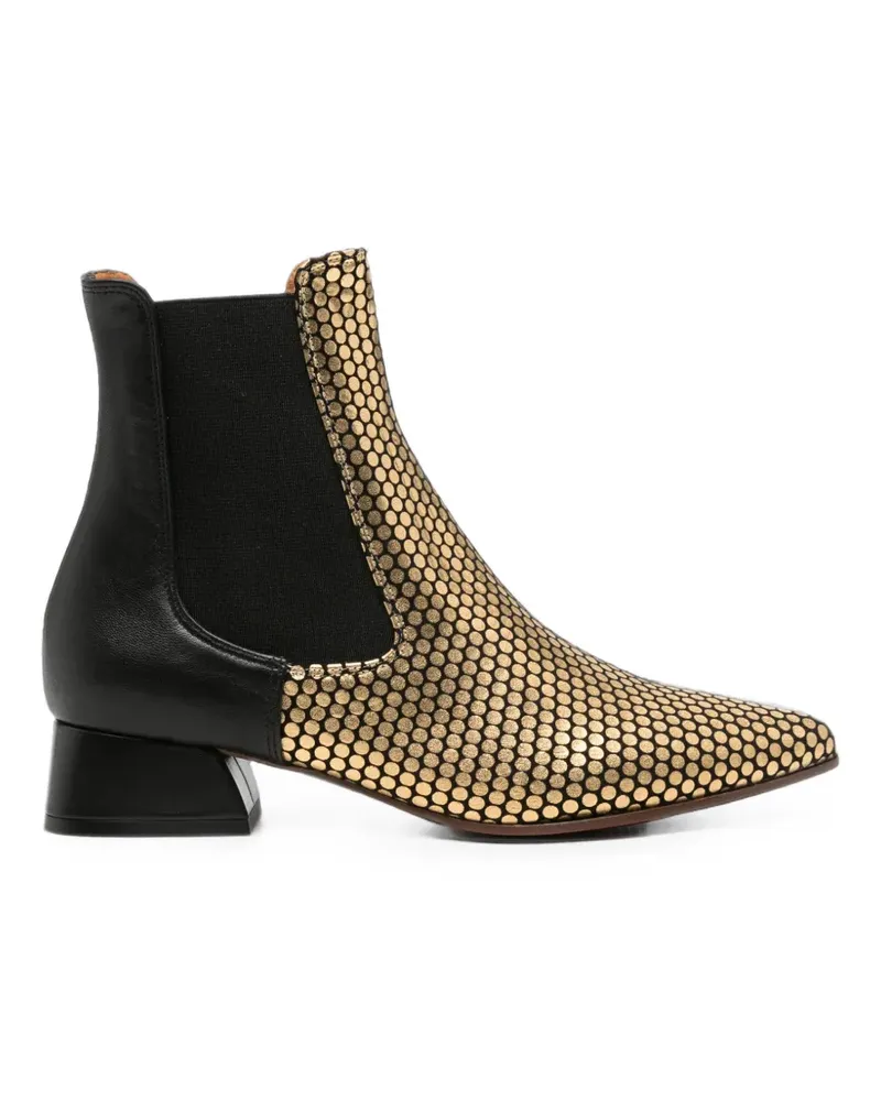 Chie Mihara Helix polka-dot leather ankle boots - Schwarz Schwarz