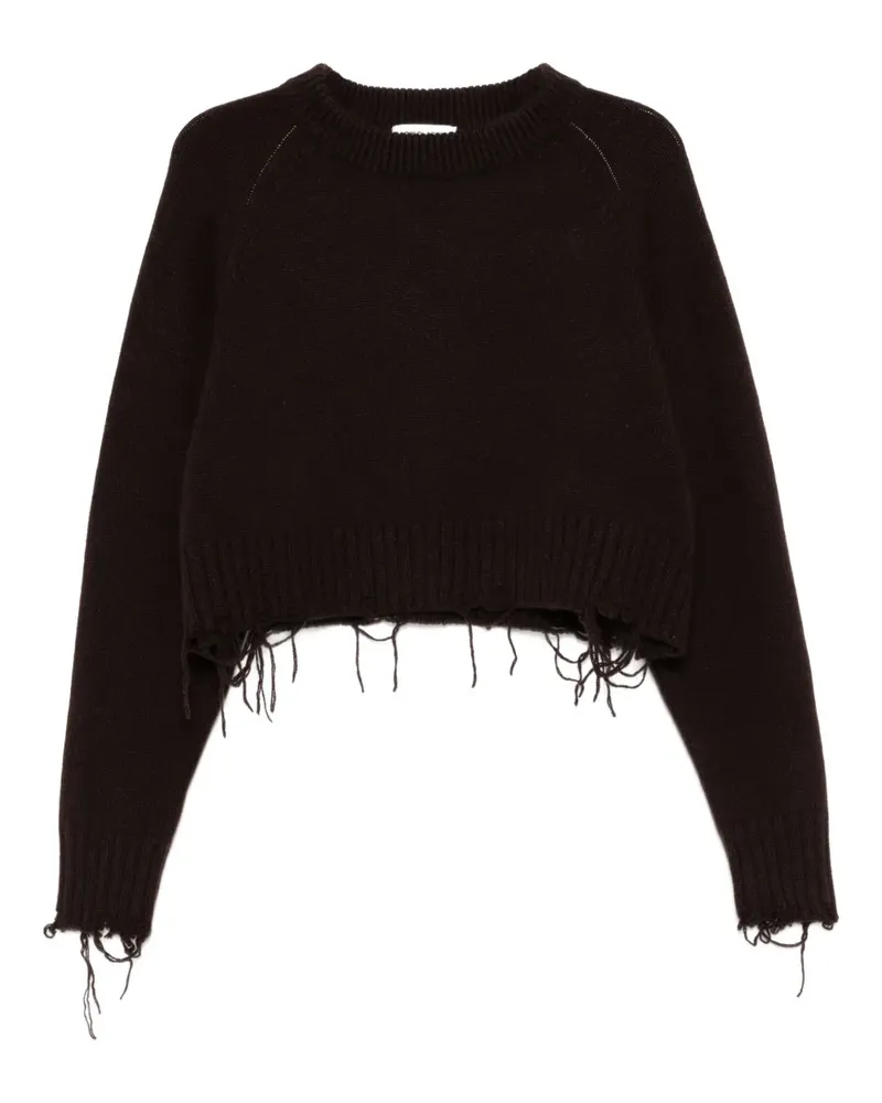 LOW CLASSIC Gerippter Pullover - Braun Braun
