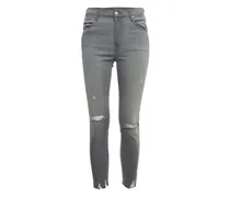 Pre-owned Distressed-Jeans - Grau