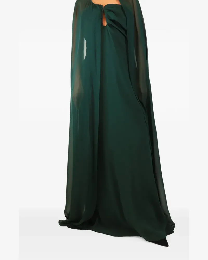 Roland Mouret cape-detail maxi dress - Grün Grün