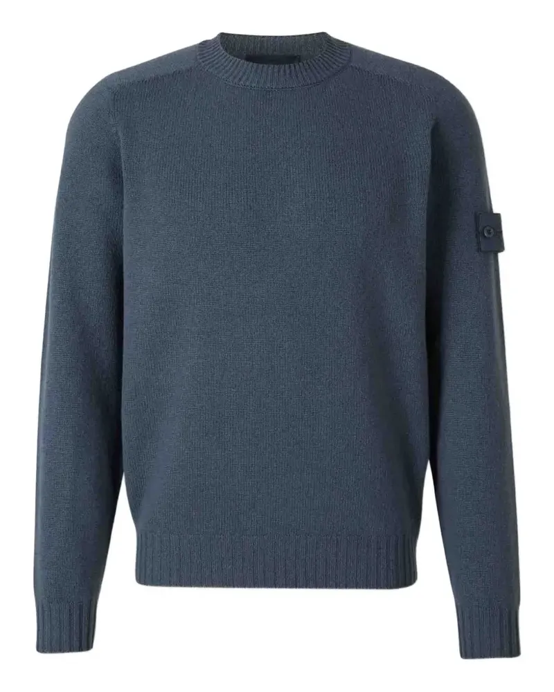 Stone Island patch crew-neck sweater - Blau Blau