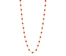 18kt Gelbgoldhalskette mit Koralle - Orange
