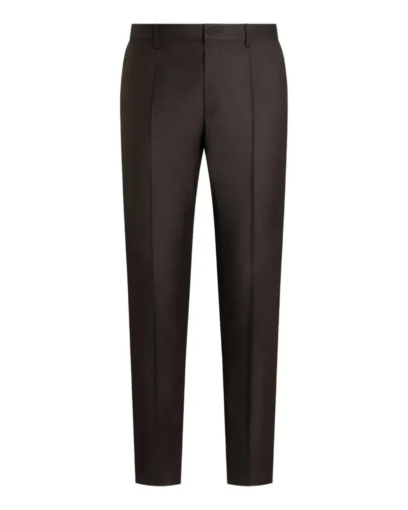 Dolce & Gabbana pressed-crease tailored trousers - Braun Braun