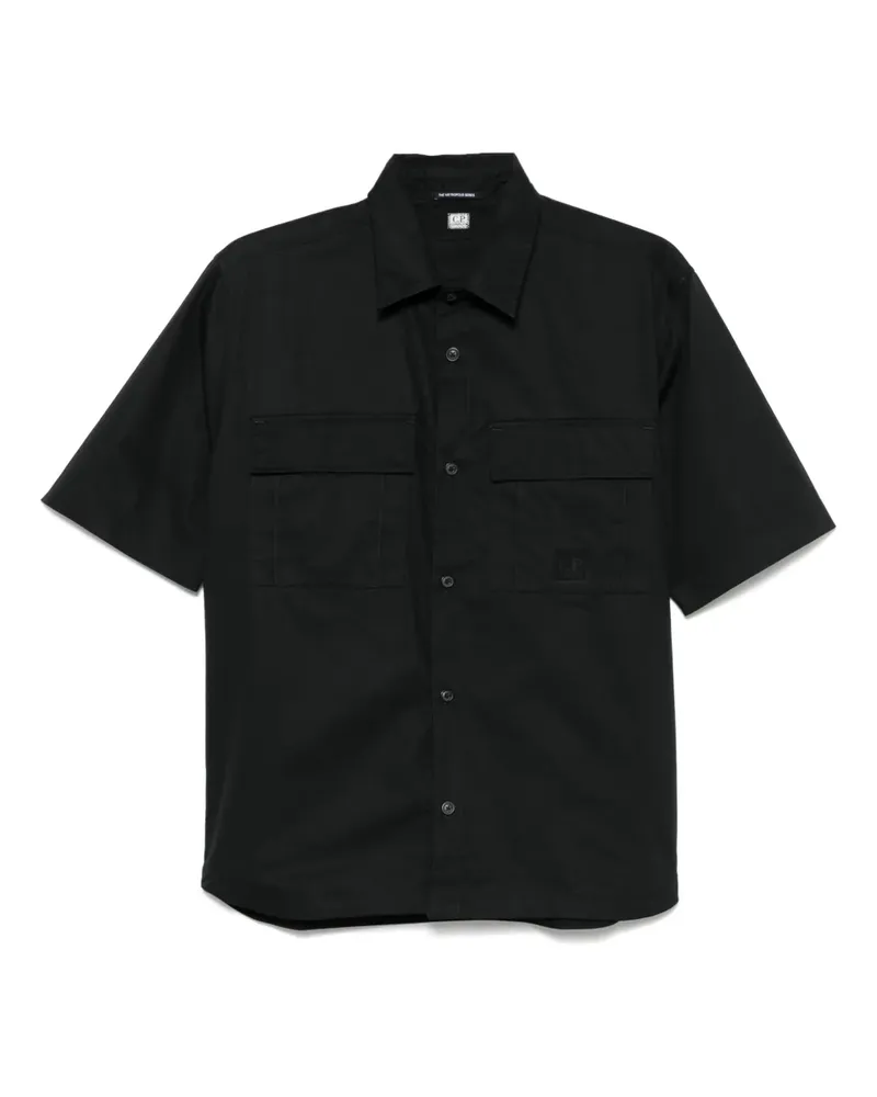 C.P. Company Hemd aus Gabardine - Schwarz Schwarz