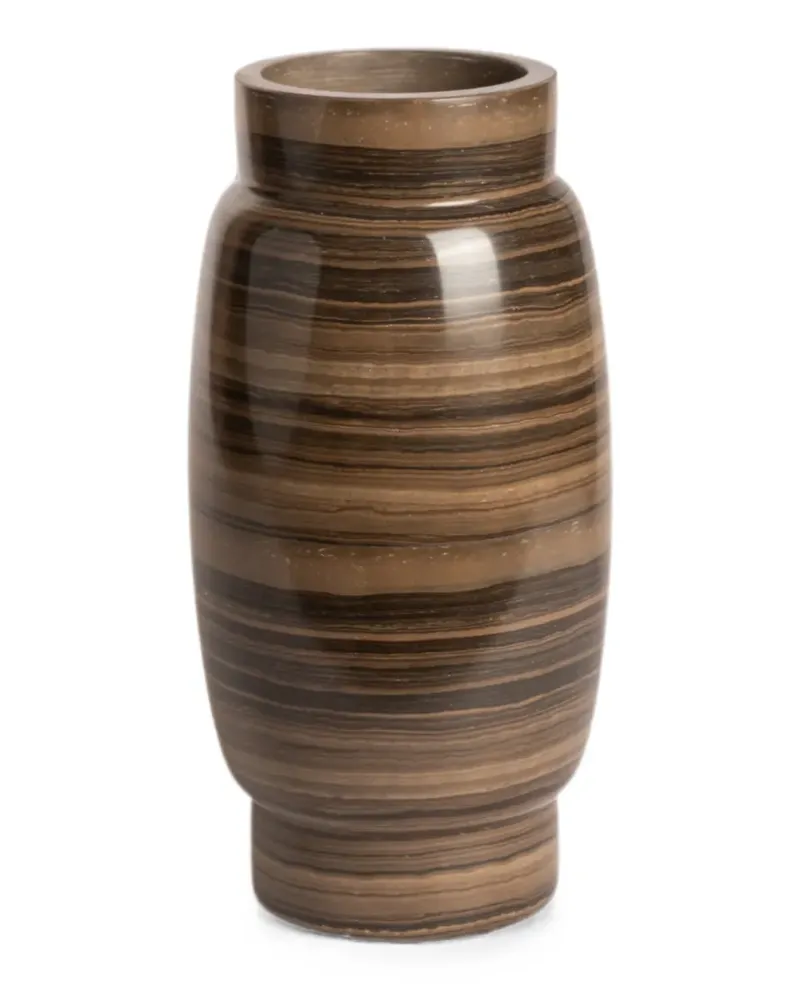 Editions Milano Stone Vase aus poliertem Marmor - Braun Braun