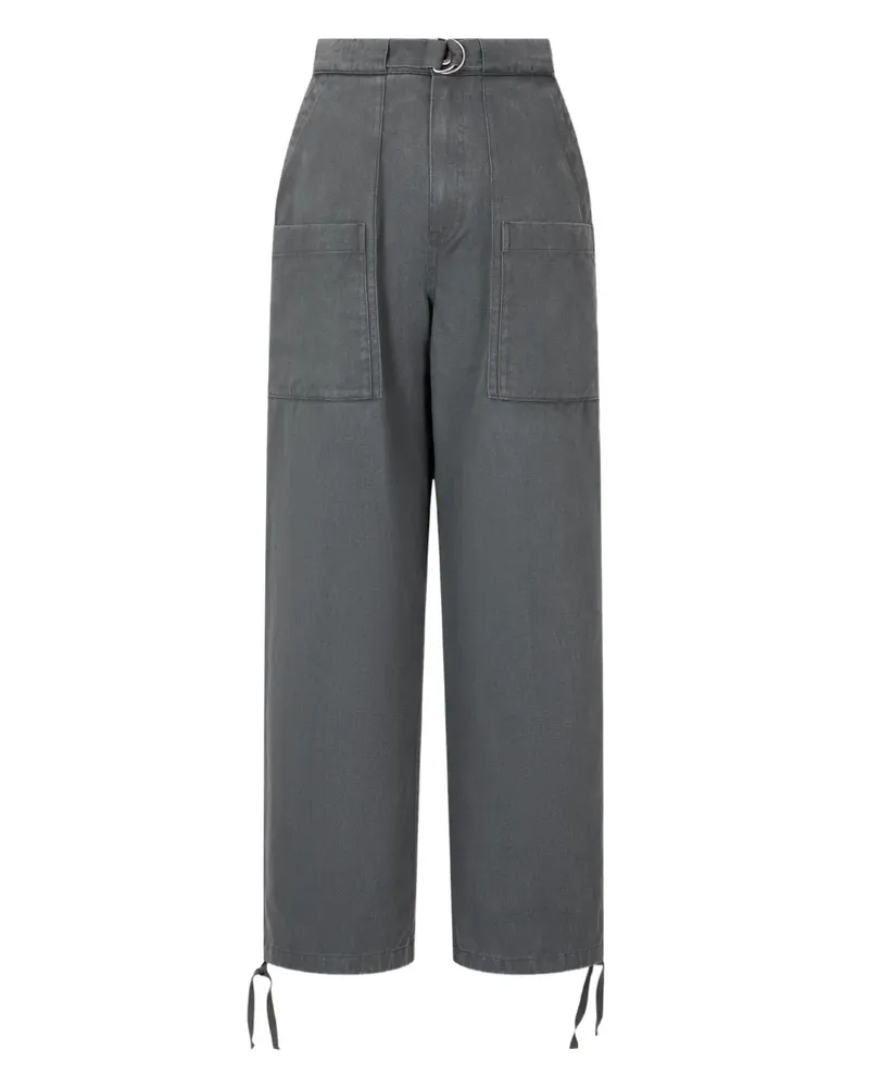 STUDIO TOMBOY Cargohose mit hohem Bund - Grau Grau