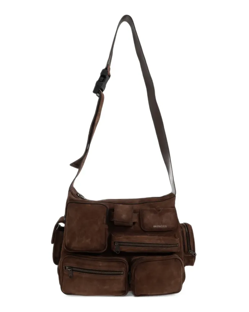 Balenciaga Superbusy Kuriertasche in hellem Espressobraun Braun