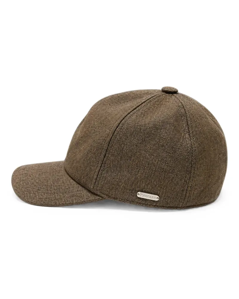 Tombolini Baseballkappe mit Logo-Schild - Braun Braun