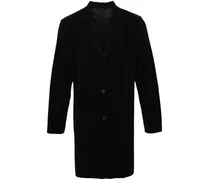 Plissierter Mantel mit fallendem Revers - Schwarz