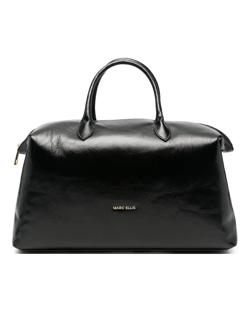 MARC ELLIS Shopper mit Logo-Schild - Schwarz Schwarz