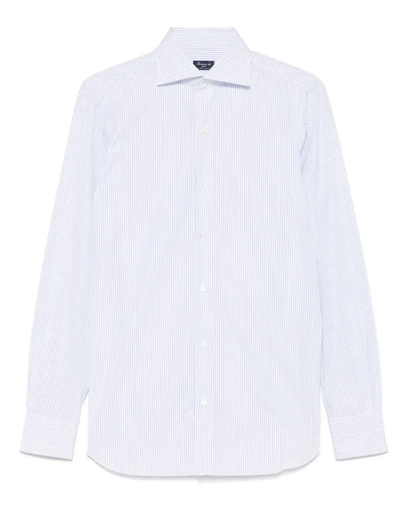 Finamore 1925 Gestreiftes Hemd - Blau Blau