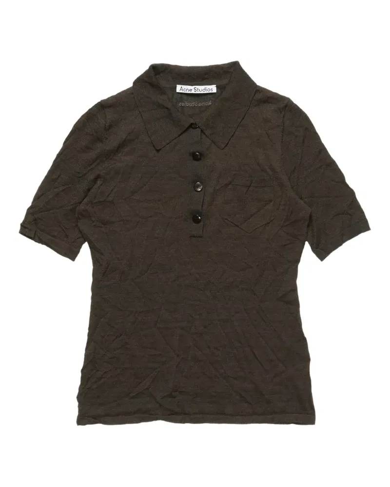 Acne Studios silk polo knit - Braun Braun