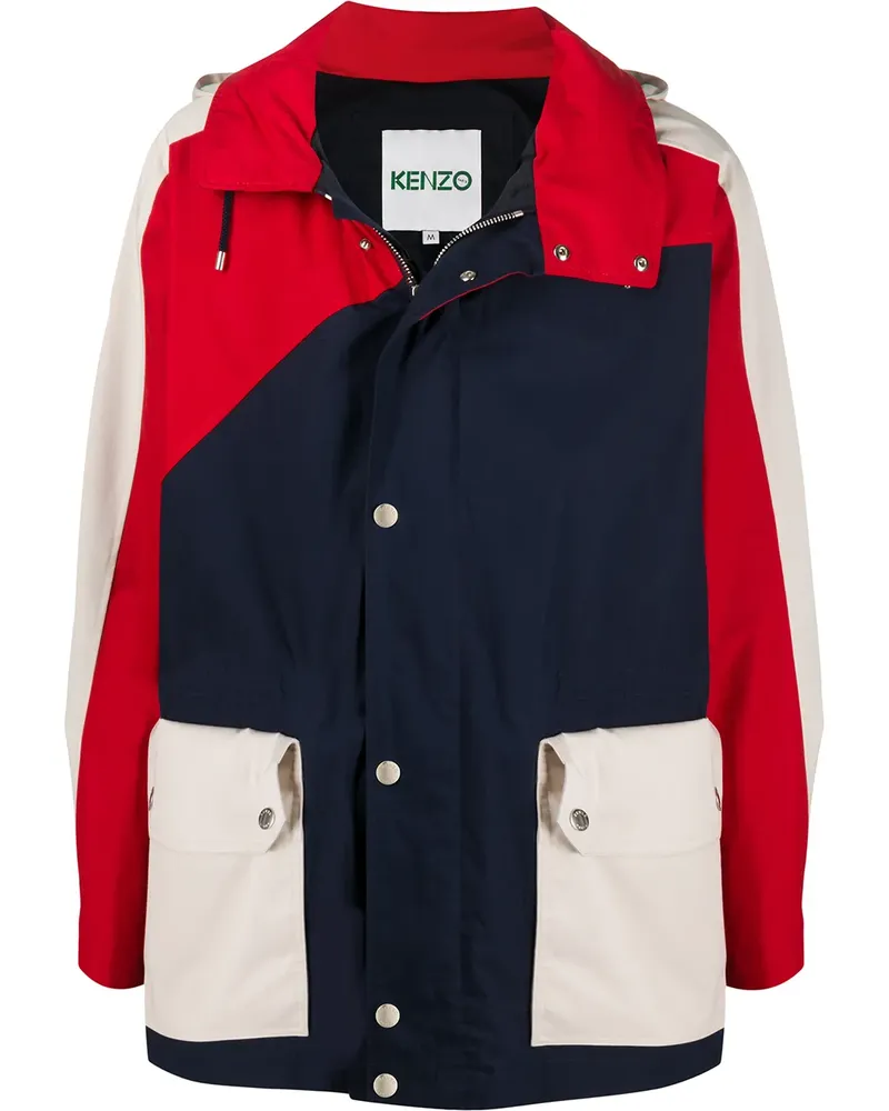 Kenzo Parka in Colour-Block-Optik - Blau Blau