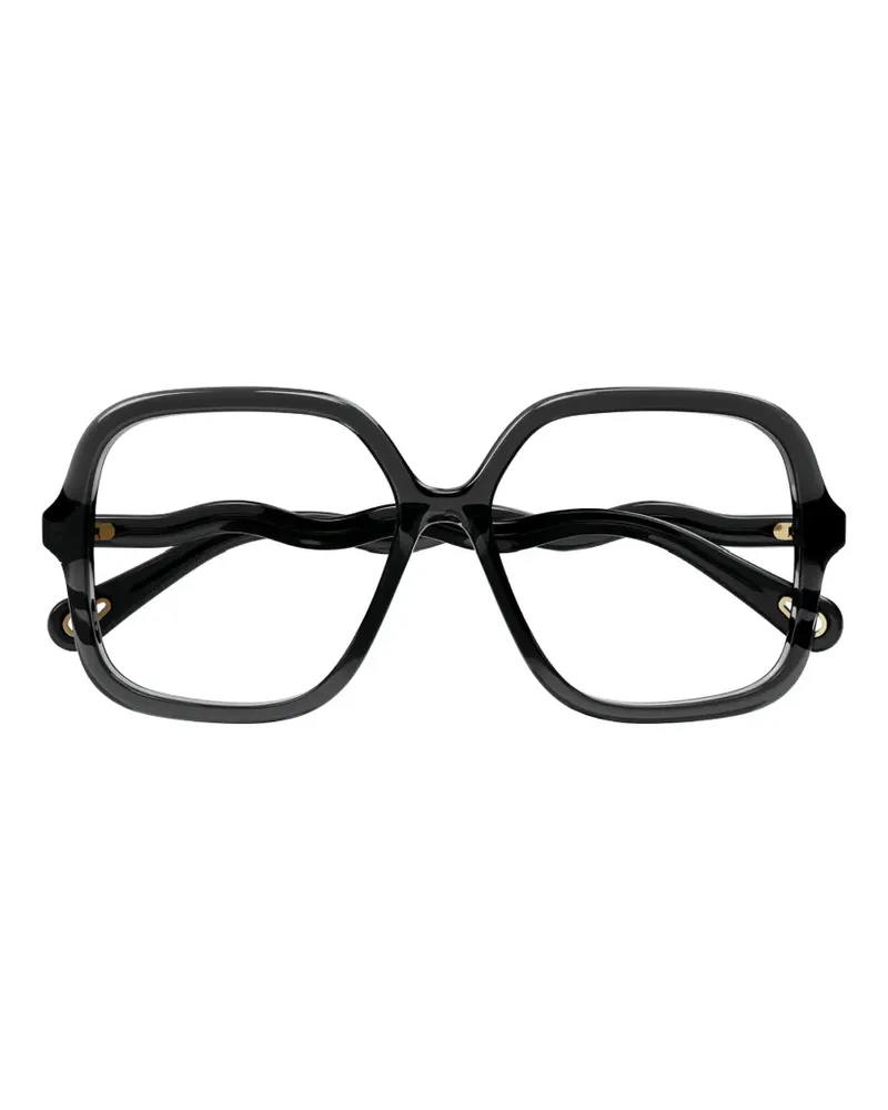 Chloé square-frame wavy-arm glasses - Grau Grau