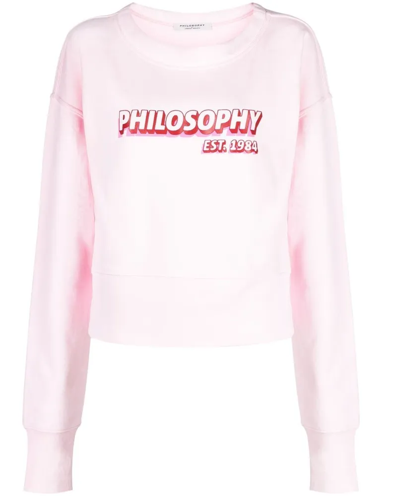 Philosophy Di Lorenzo Serafini Sweatshirt mit Logo-Print Rosa