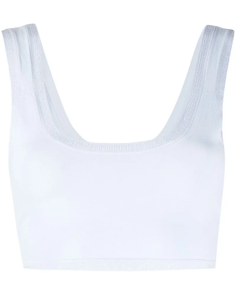 Alexander Wang Cropped-Top mit Strassborten - Blau Blau