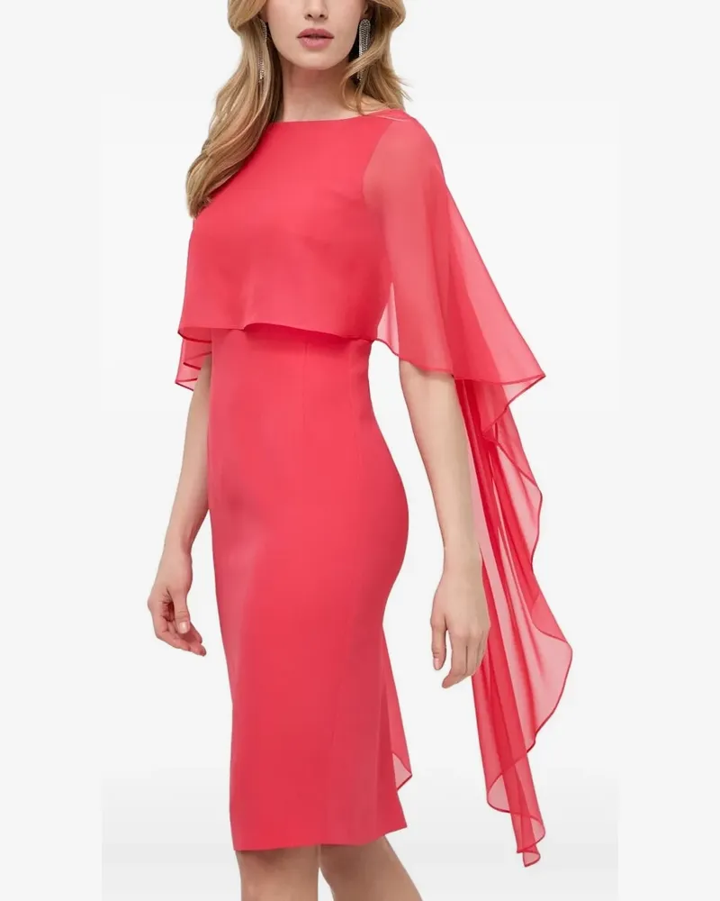 Luisa Spagnoli Prose Kleid mit Cape-Ärmel - Rosa Rosa