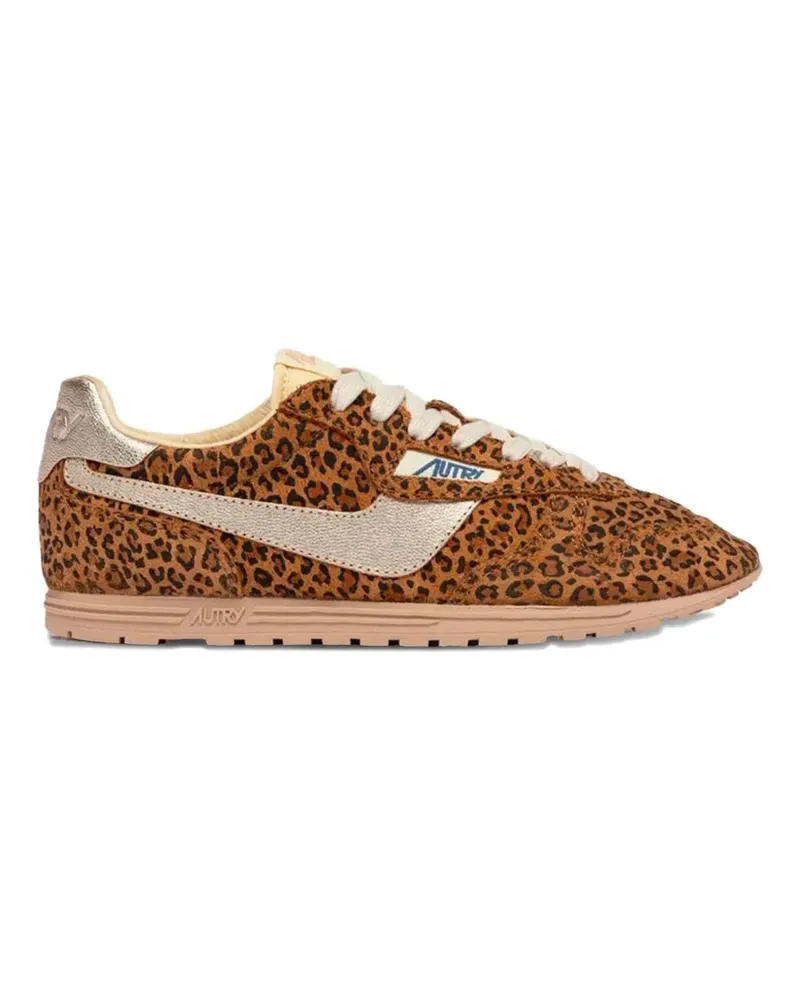 AUTRY Windspin Sneakers mit Leoparden-Print - Braun Braun