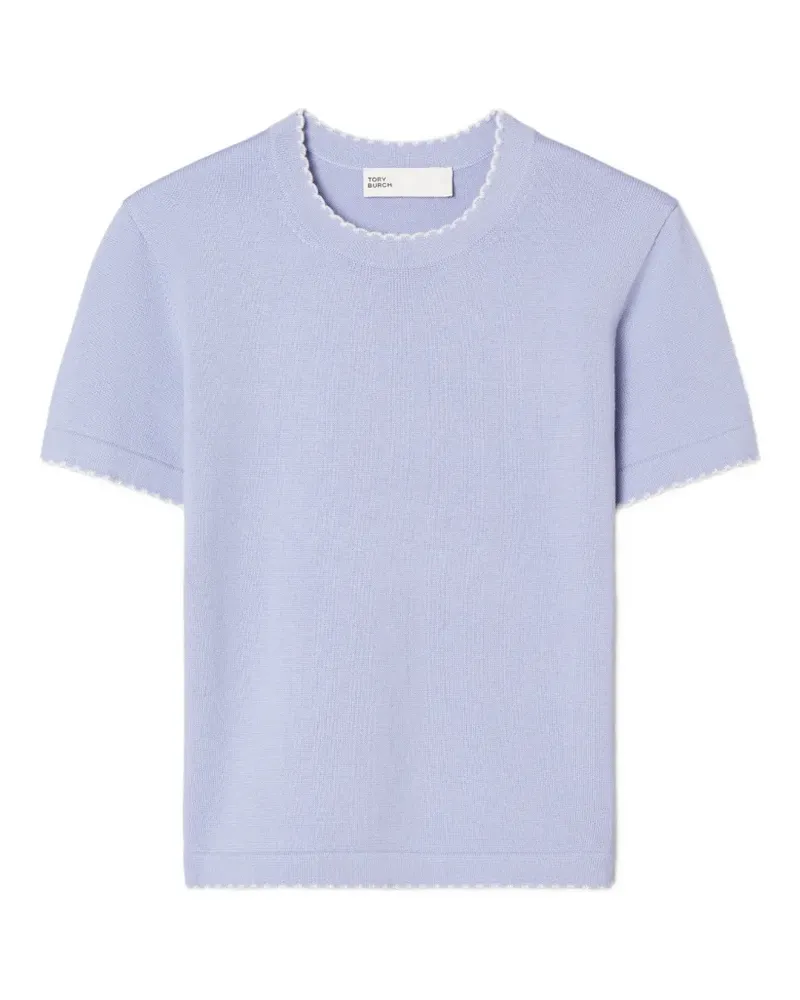 Tory Burch wool scalloped top - Violett Violett