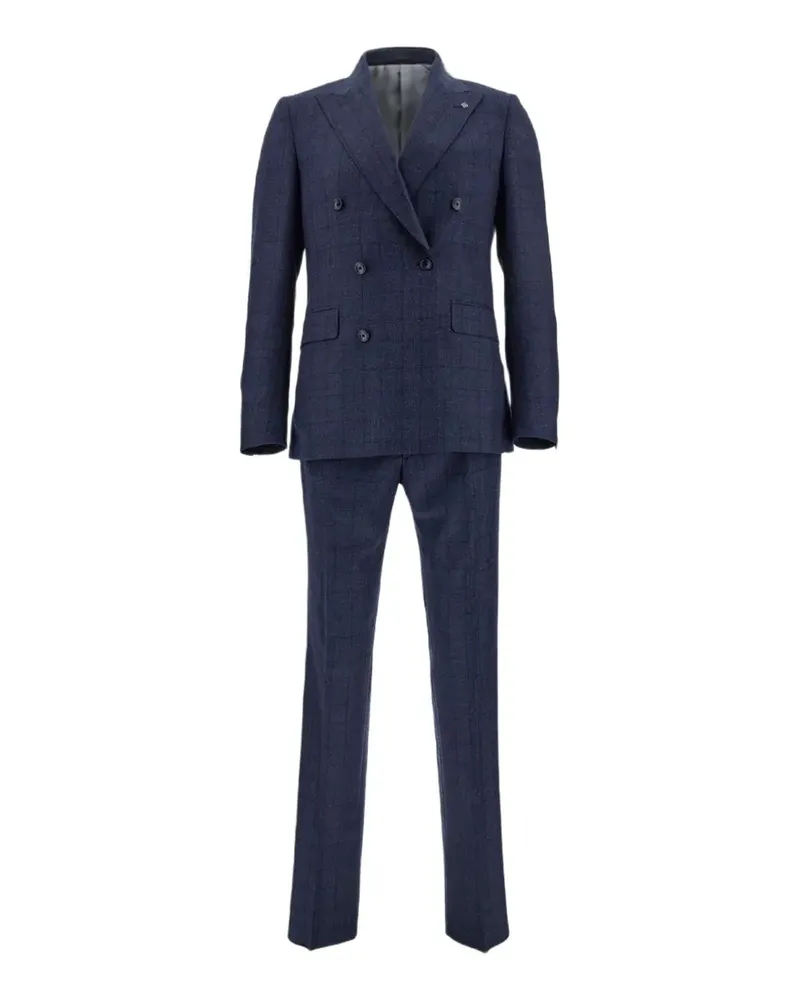 Tagliatore Doppelreihiger Anzug mit Klappentaschen - Blau Blau