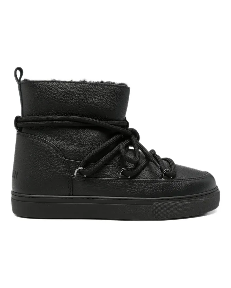 INUIKII lace-up pebbled-leather boots - Schwarz Schwarz