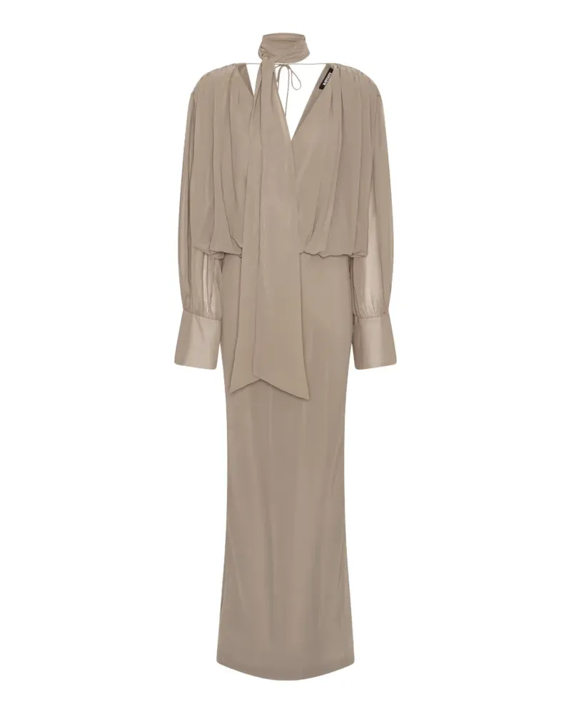 ROTATE Birger Christensen Langärmeliges Maxikleid - Grau Grau