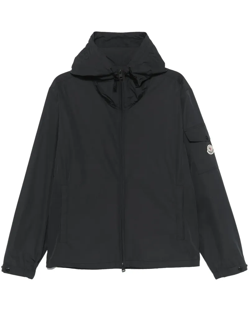 Moncler Kapuzenjacke mit Linsen-Detail - Schwarz Schwarz