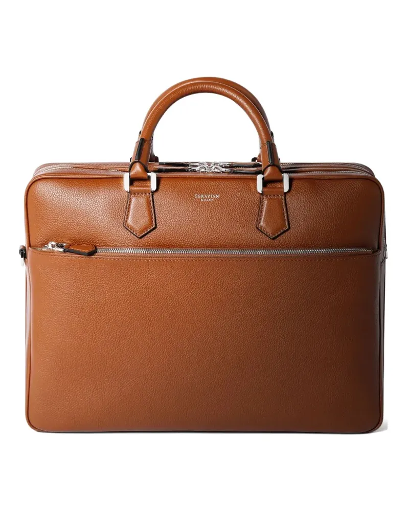 Serapian Laptoptasche aus Leder - Braun Braun