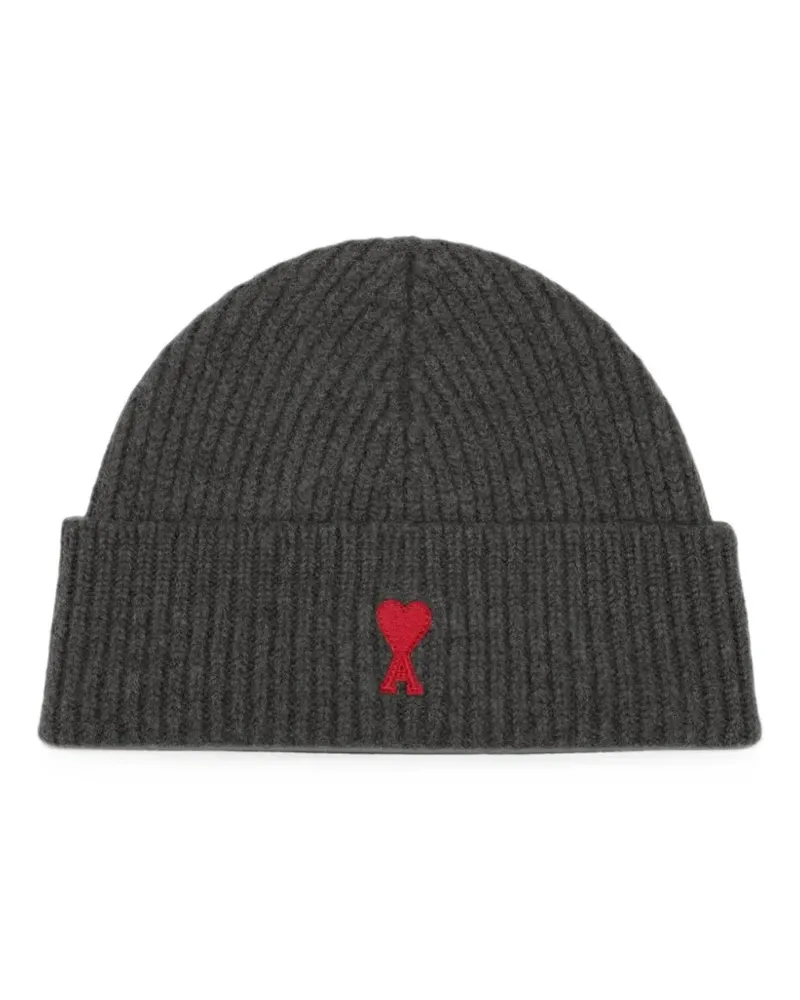 AMI Paris Ami de Coeur Beanie - Grau Grau
