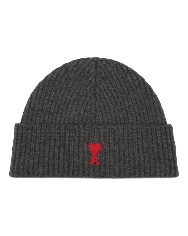 AMI Paris Ami de Coeur Beanie - Grau Grau