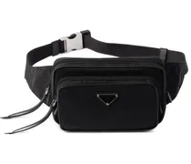 Gürteltasche mit Logo-Schild - Schwarz