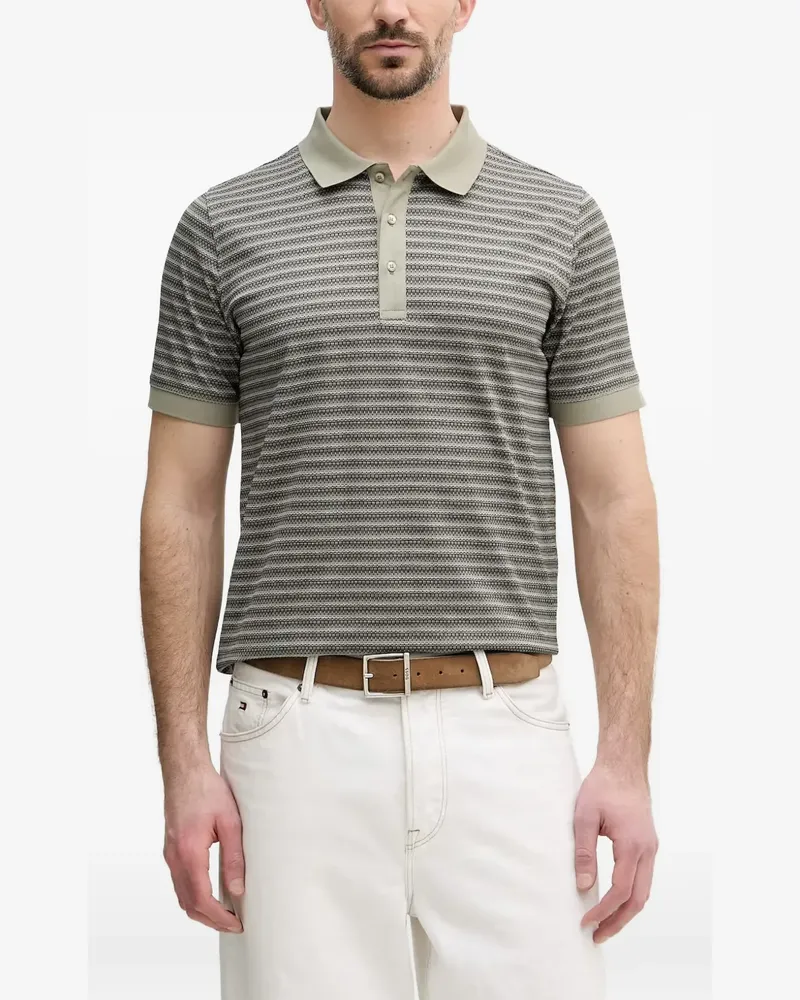 Karl Lagerfeld horizontal-stripe polo shirt - Grün Grün