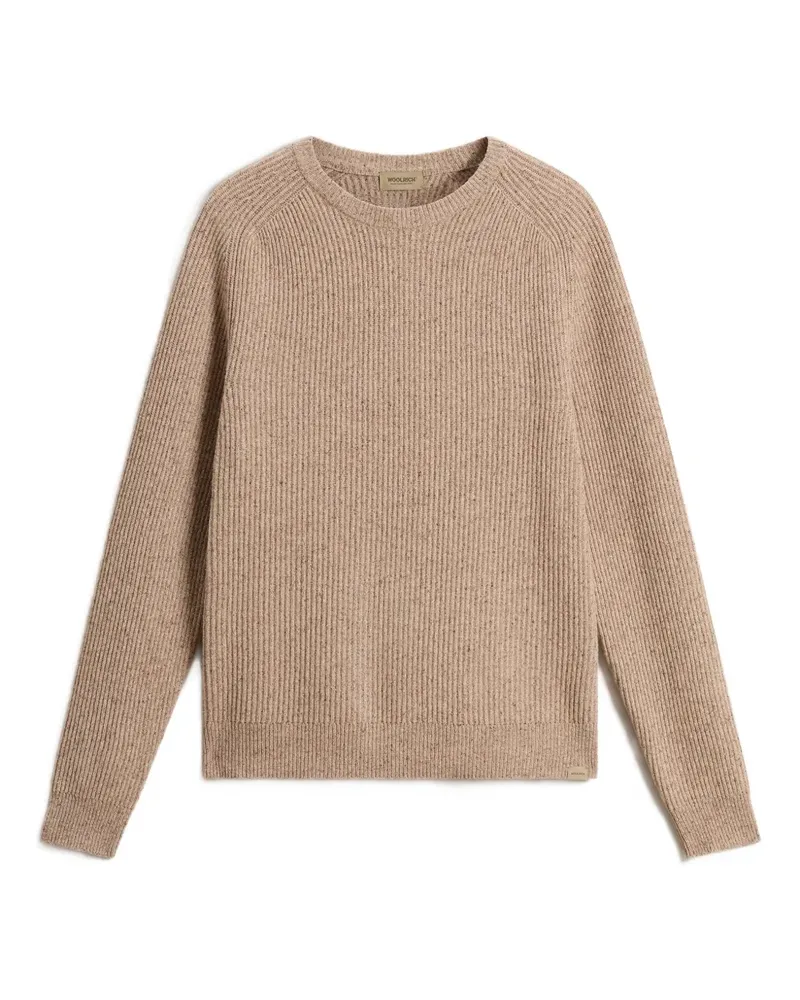 Woolrich Gerippter Pullover mit rundem Ausschnitt - Nude Nude