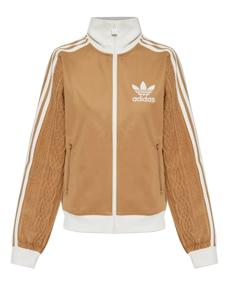 adidas Sweatshirtjacke mit gestrickten Ärmeln - Braun Braun