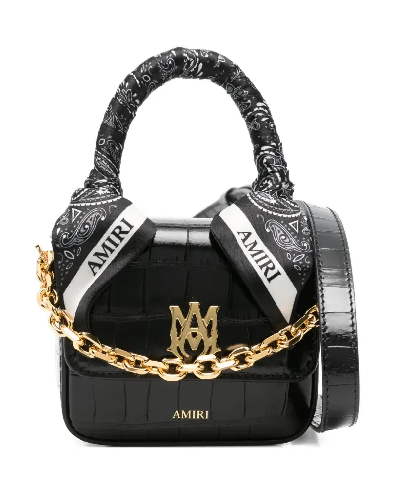 Amiri Shopper mit Kroko-Effekt - Schwarz Schwarz