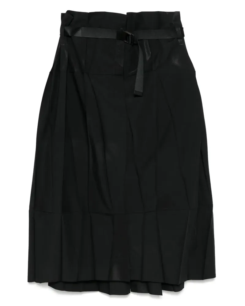 Issey Miyake plissierter Rock - Schwarz Schwarz