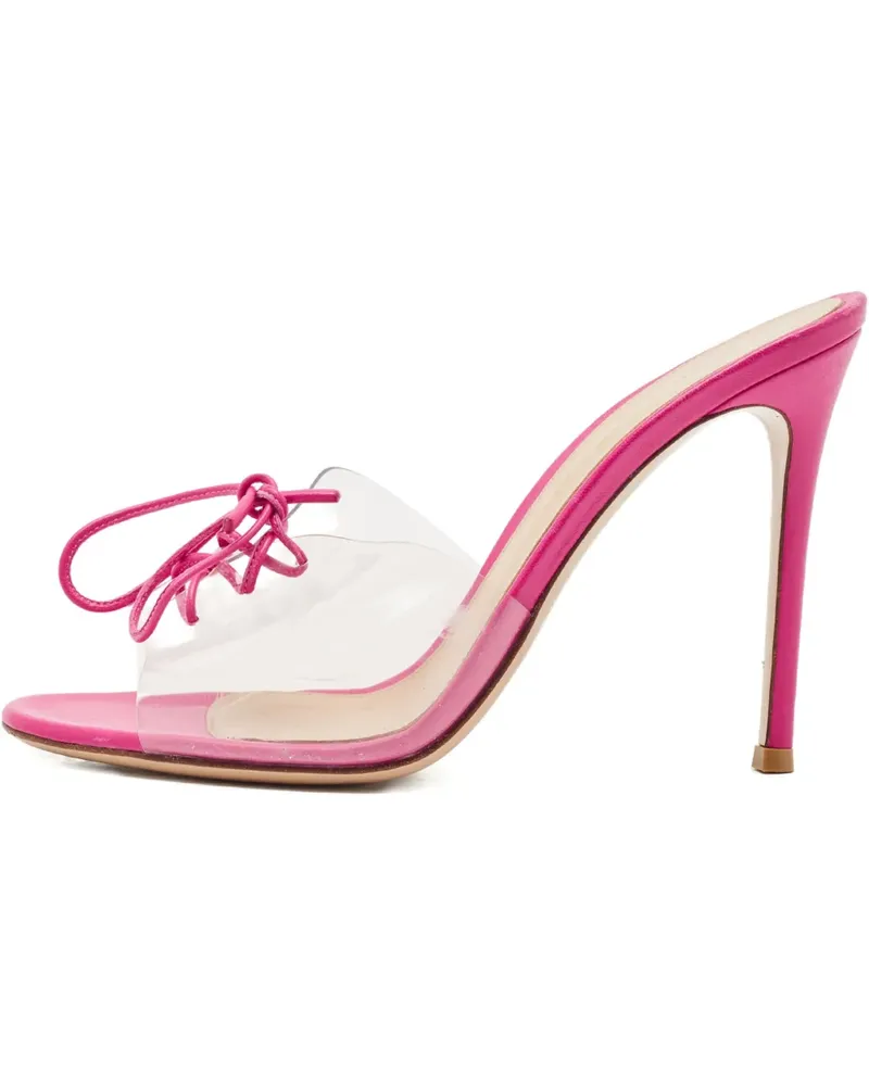 Gianvito Rossi Elle lace-up sandals - Weiß Weiß