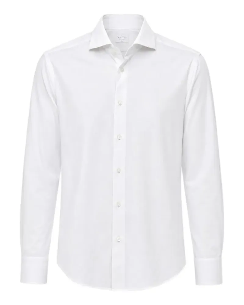XACUS long-sleeve spread-collar shirt - Weiß Weiß