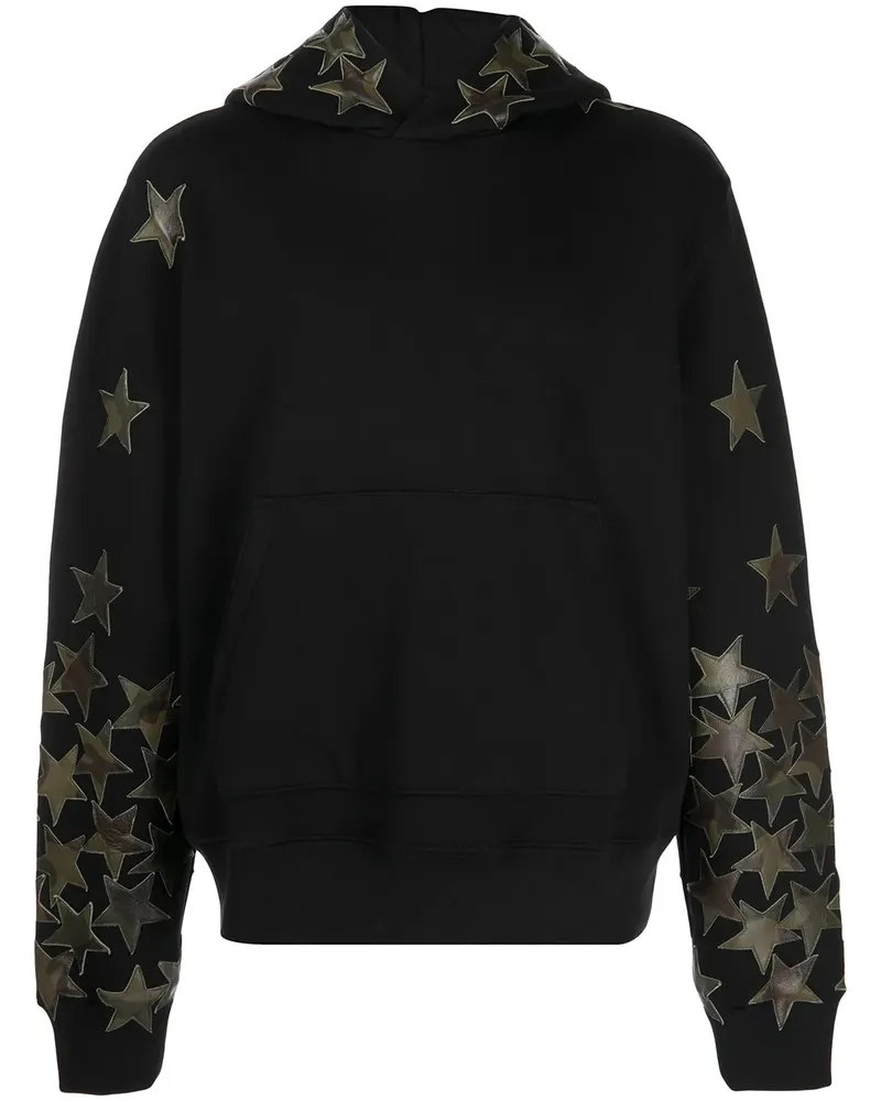 Amiri Hoodie mit Stern-Patches - Schwarz Schwarz