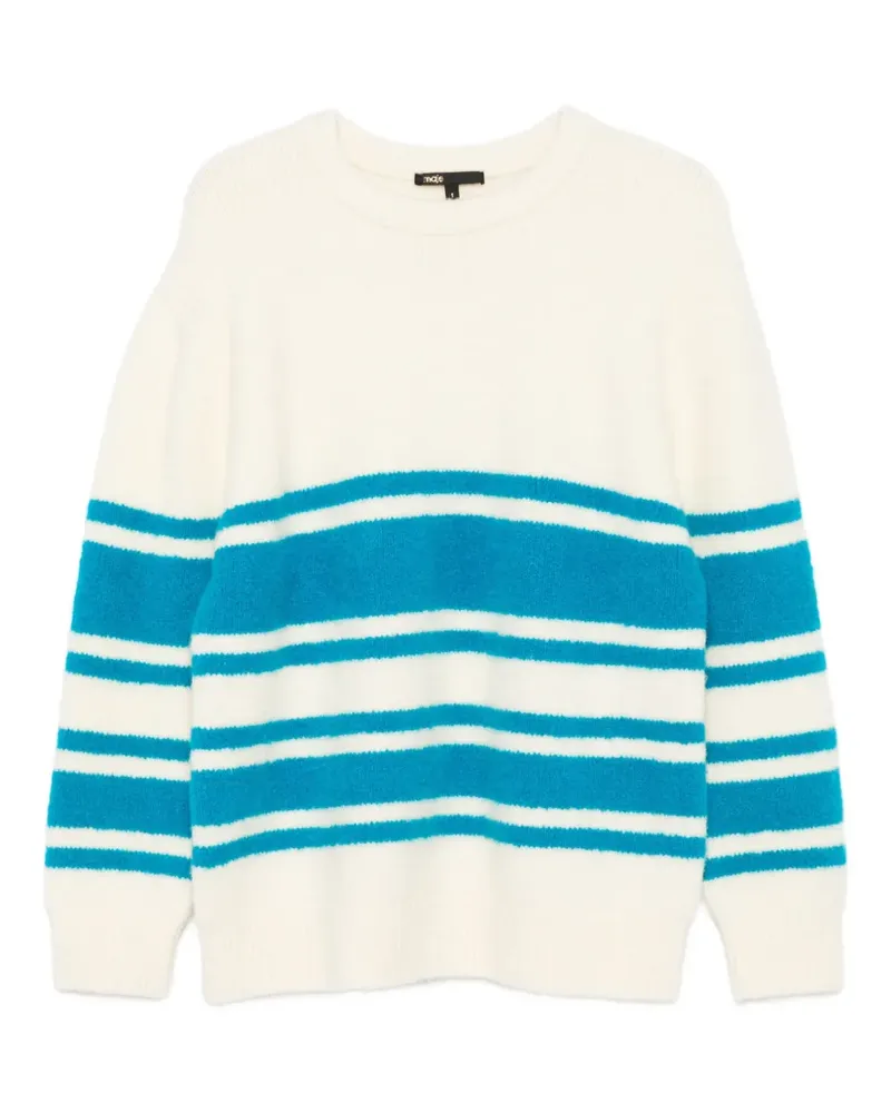 Maje Gestreifter Pullover - Nude Nude