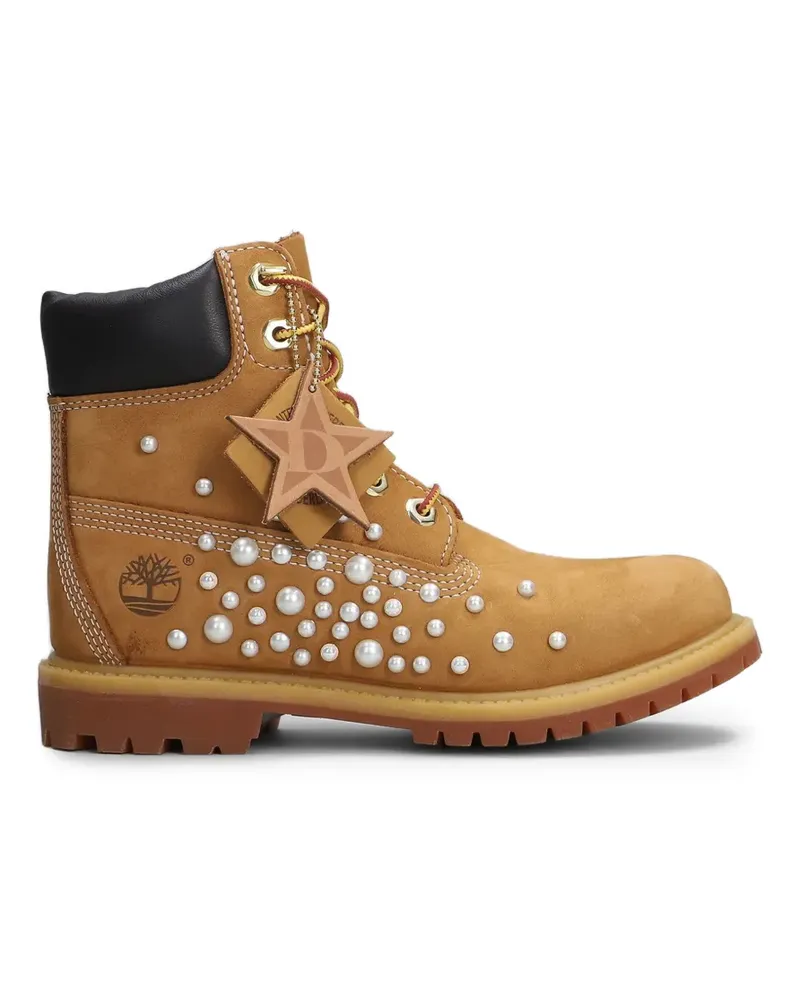 Timberland x Seddys Studios Stiefel mit Perlen - Nude Nude