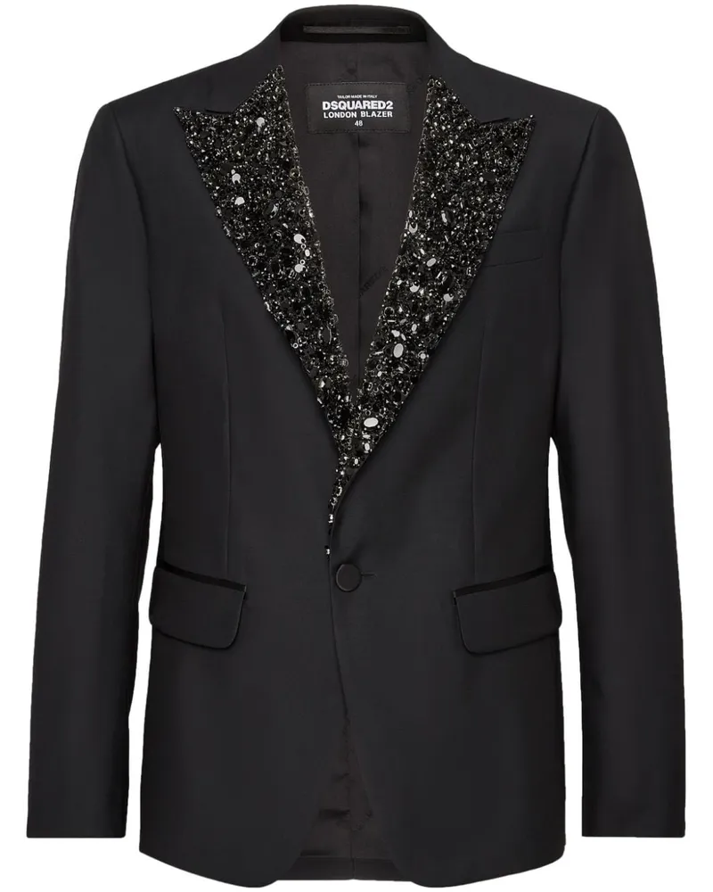 Dsquared2 Einreihiges Sakko - Schwarz Schwarz