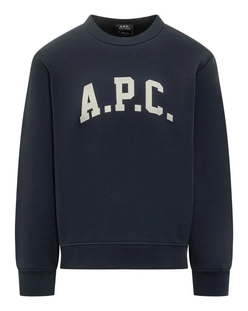 A.P.C. Harris Sweatshirt mit Logo - Blau Blau