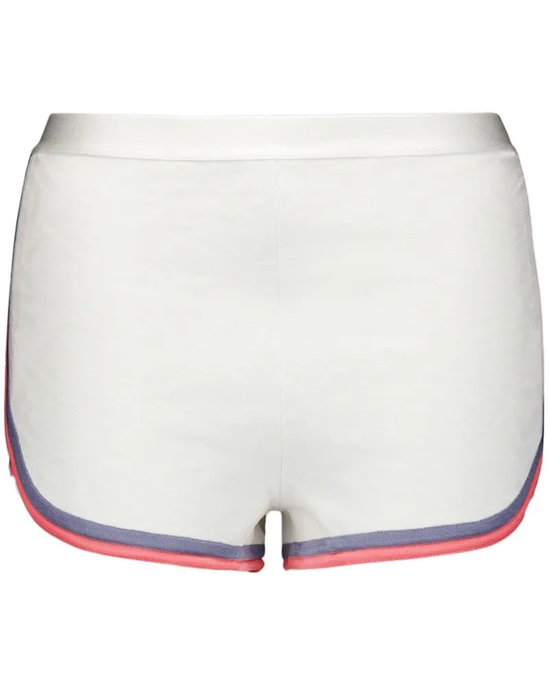 Fendi Gestrickte Shorts mit Kontrastdetail - Weiß Weiß