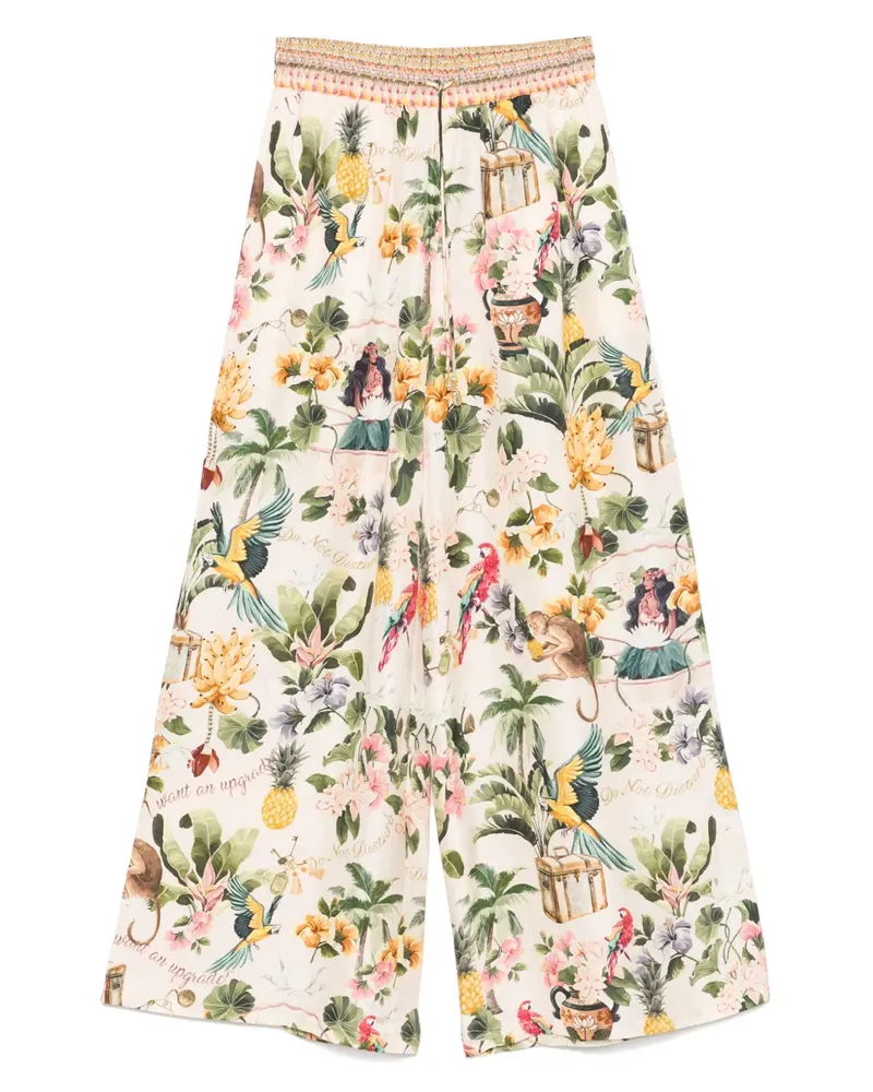 Camilla Hose mit grafischem Print - Rosa Rosa