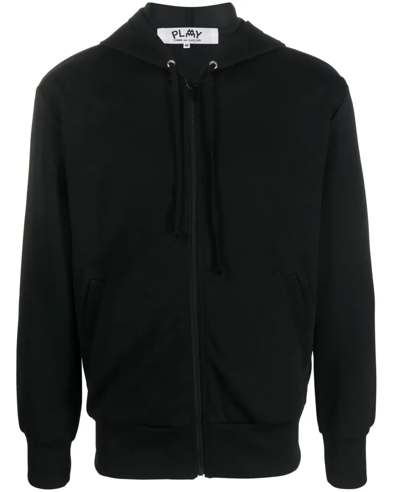 Comme des Garçons x The Artist Invader Kapuzenjacke mit Logo-Print - Schwarz Schwarz