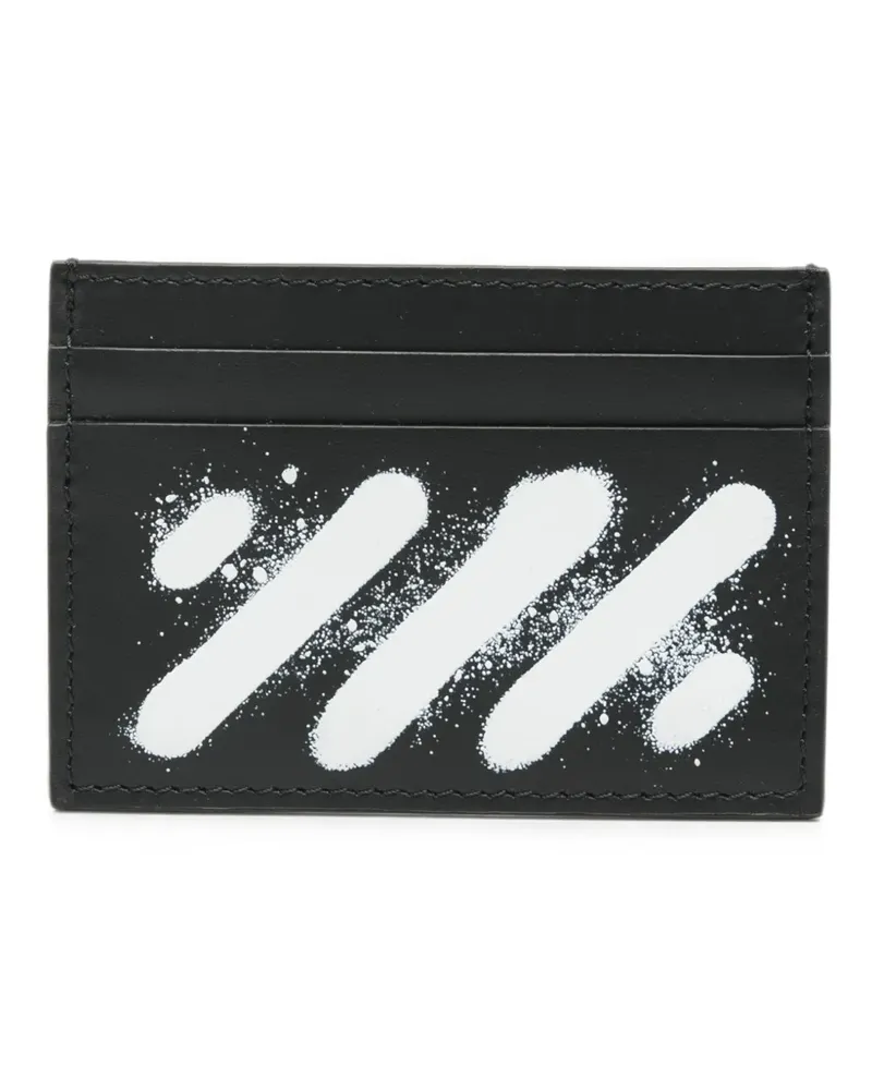 OFF-WHITE Diagonals leather cardholder - Schwarz Schwarz