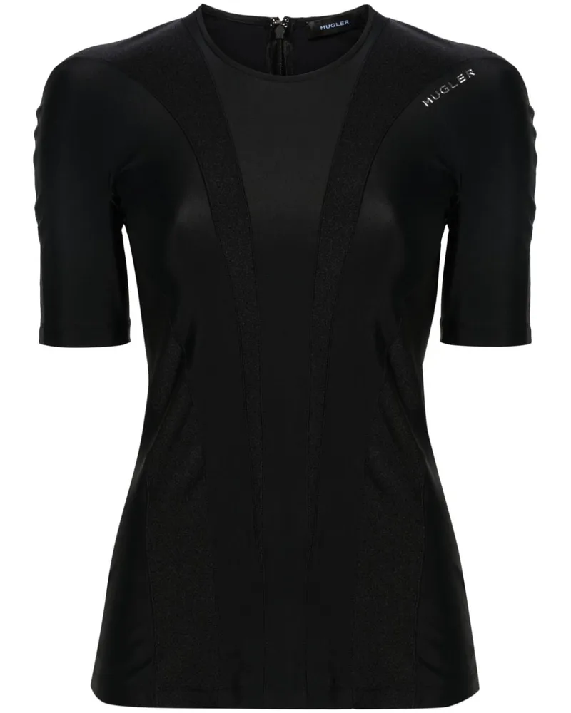 Thierry Mugler T-Shirt mit Logo - Schwarz Schwarz