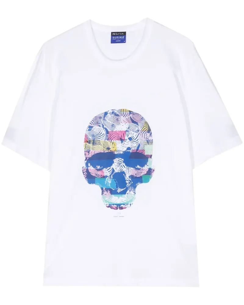 Paul Smith T-Shirt mit Totenkopf-Print - Weiß Weiß