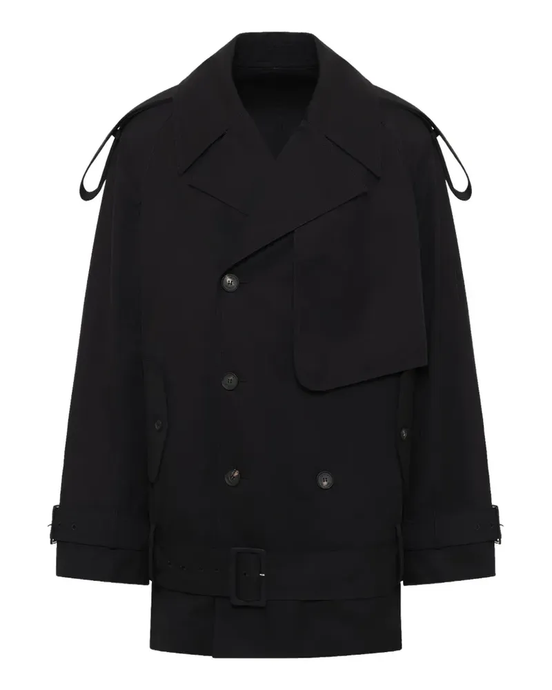 Egonlab double-breasted unlined trench coat - Schwarz Schwarz